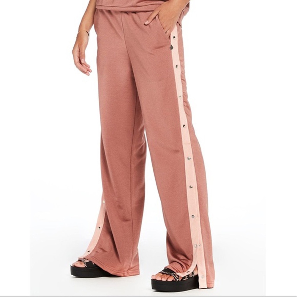 Scotch & Soda Dusty Rose Track Pants with Pale Pink Side Stripe